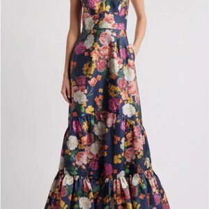 Sachin + Babi's Rori Floral Mikado Gown w/ POCKETS